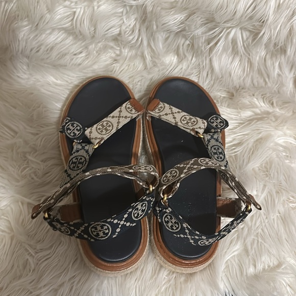 Tory Burch T Monogram Rope Sandal - Picture 3 of 5